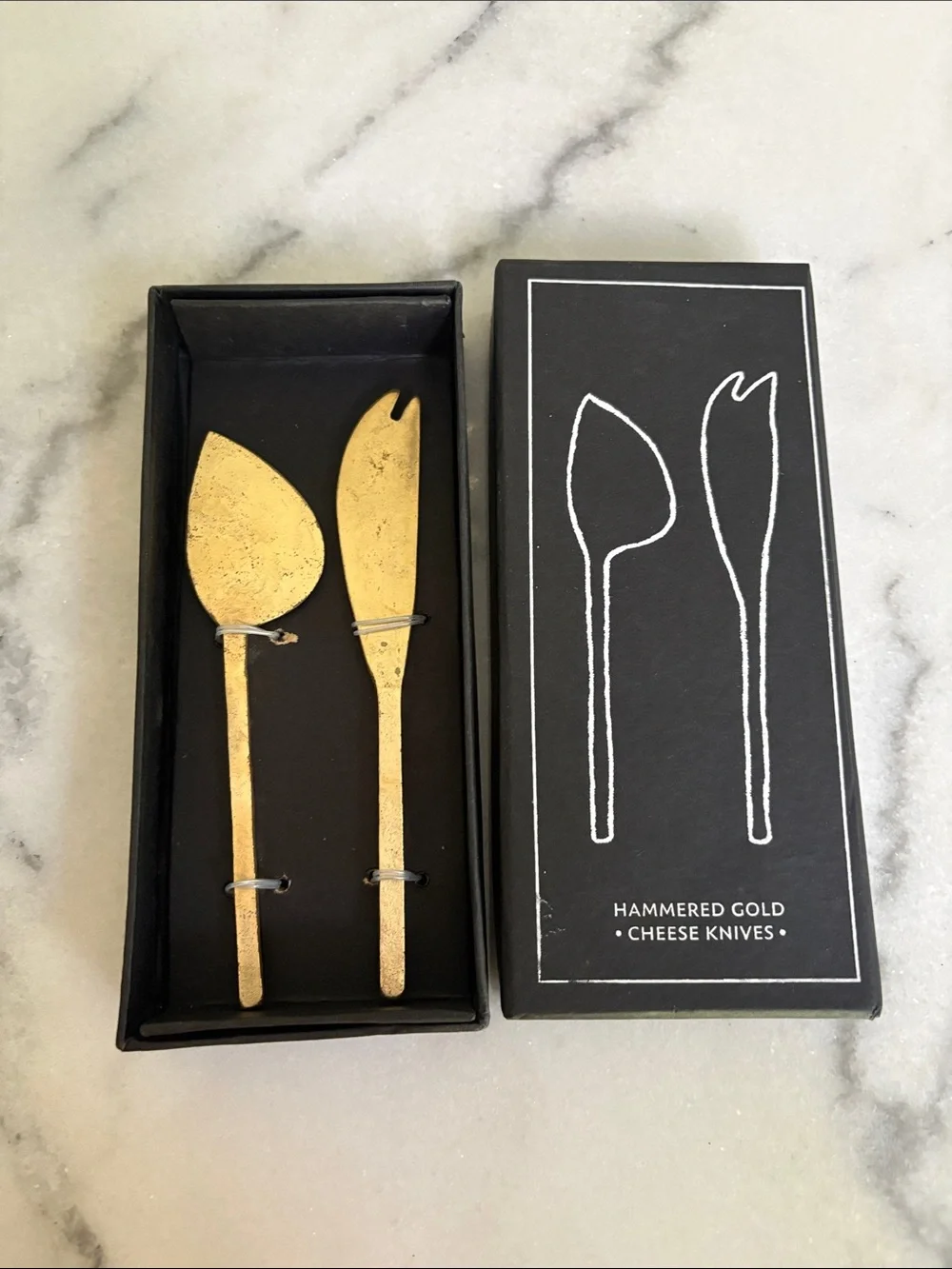 Cheese Knives Appetizers Charcuterie Hammered Gold Rustic Santa Barbara Design